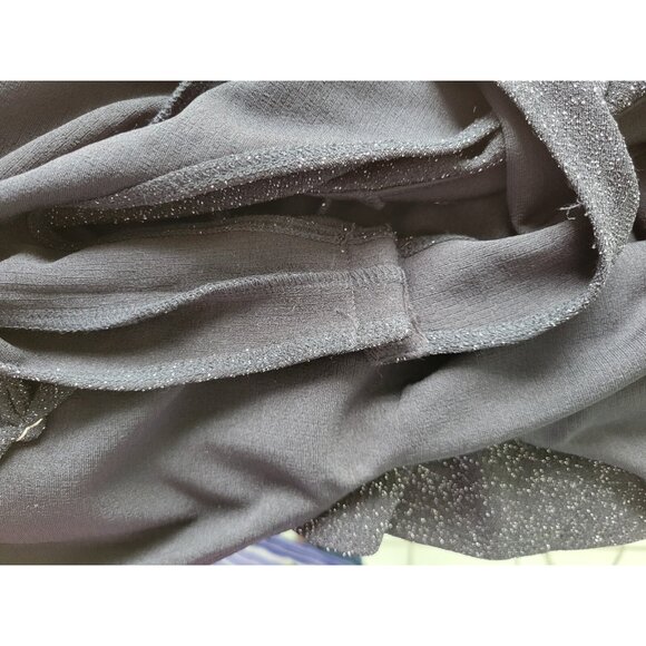 Forever 21 Women Bodysuit 3X Plus Knit Black Metallic Adjustable BLA11E - Picture 7 of 9